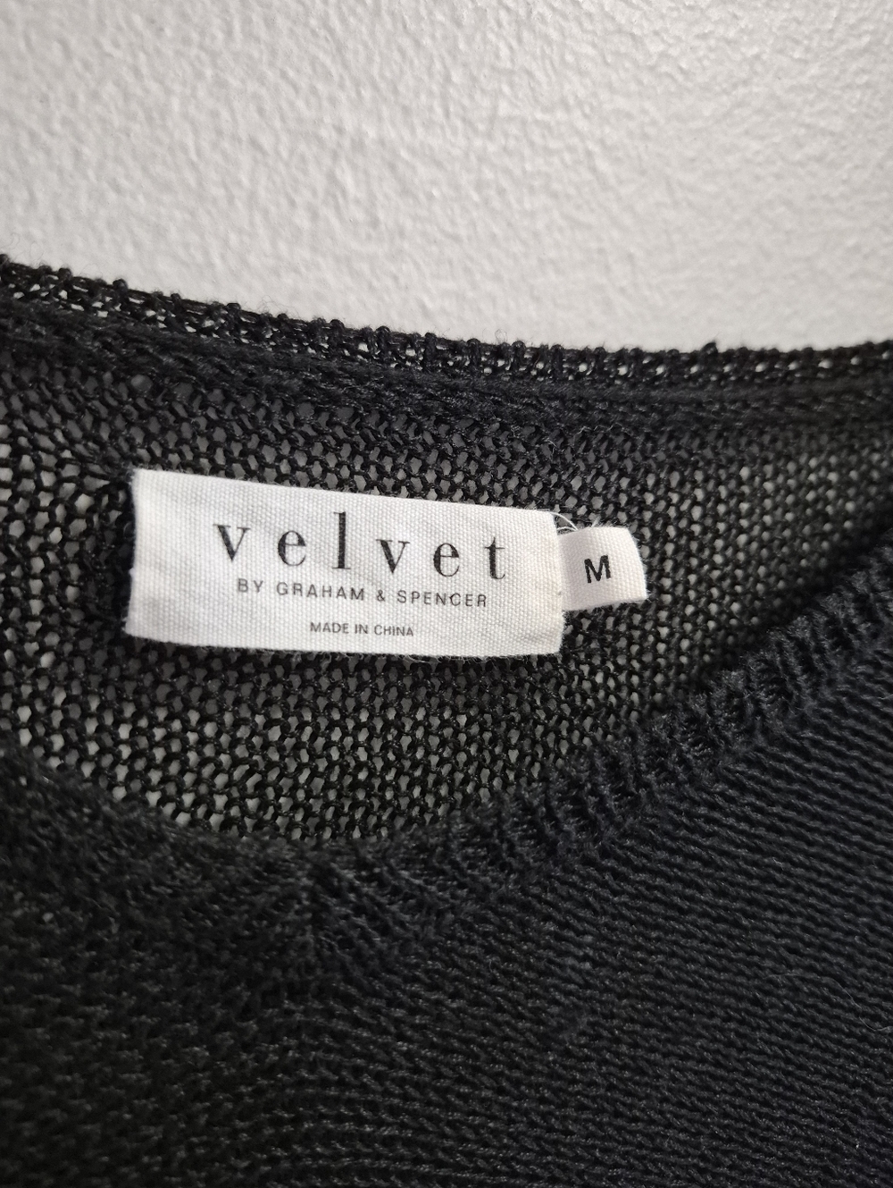 Velvet by Graham & Spencer Evereve Black and White Linen Knit Sweater Medium - Picture 2 of 7